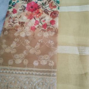 New Chiffon Saree Not Used 4 Colour