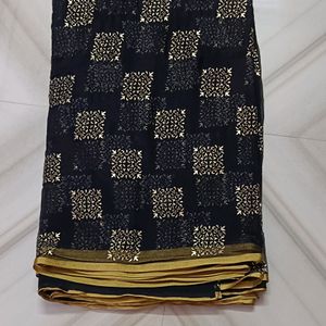 Black Chiffon Saree