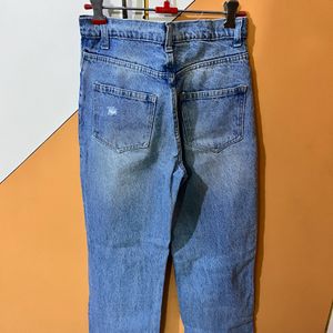 Straight Fit  High Waist Denims