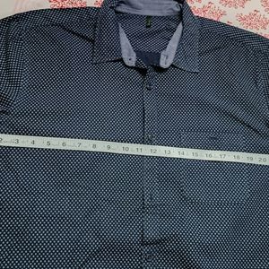 STILE BENETTON Men Blue Printed Cotton Shirt