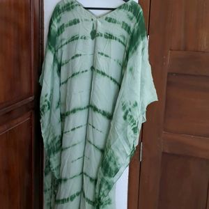 Green Tie Dyed Kaftan