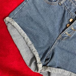 High Waist Denim Shorts