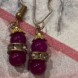 Purple Beads Earrings