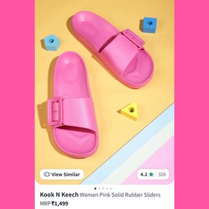 NEW KOOK N KEECH PINK RUBBER SLIDES