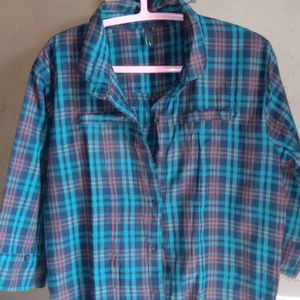 Blue Checks Tshirt women