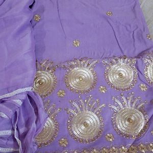 NEVER USED NEW DRESS  LAVANDER KURTA,PANT,DUPPATA