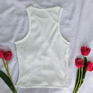 Corset Style White Top