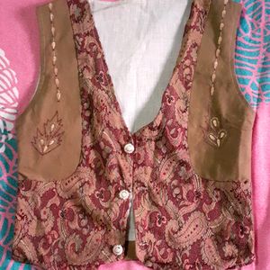 Boys Vintage Vest Paisley Design Embroidery Jacket