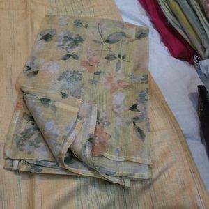 Khadi Cotton Suit With Organza Dupatta