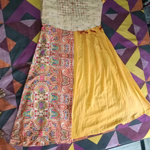 Yellow 2 Piece Kurti