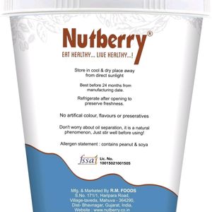 Nutberry Peanut Butter All Size & Flavour Availabl