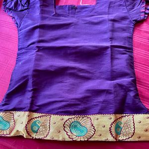 Pattu pavada Lehenga(6-7 Years)