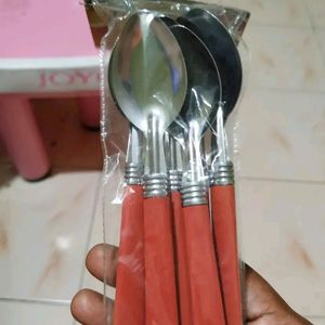 Trendy Stainless Steel Pack Of 6 Spoons 🥄