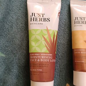 Just HERBS Face& Body Lotion And Anti Blemish Gel