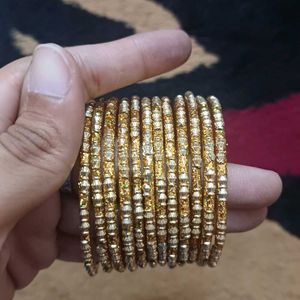 Golden Glass Bangles