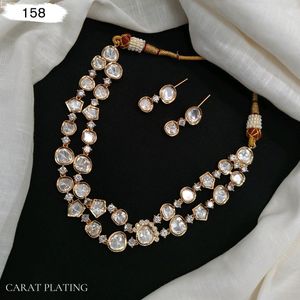 DESIGNER REAL KUNDAN BRASS POLKI CARAT PLATING