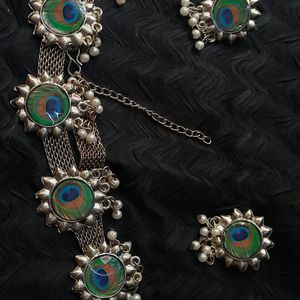 Peacock Oxidized Jewelery Set