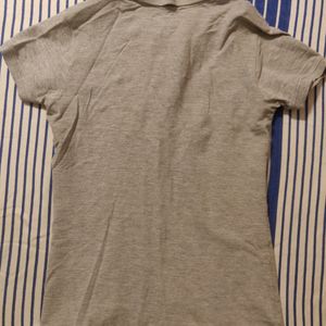 Grey Semi Formal Collared Tshirt