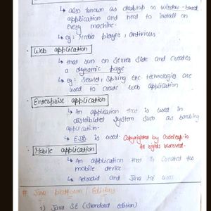 Java Handwriting Notes