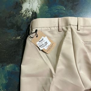 Pesado Men's SMART FLEXIBeige Formal Trousers