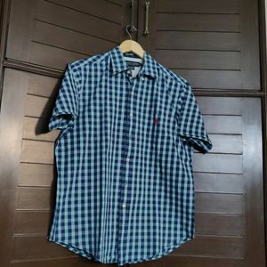 U.S Polo Assn. Men Checks Regular Fit Cotton Shirt