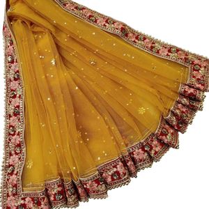 Women's Embroidered Net Dupatta.