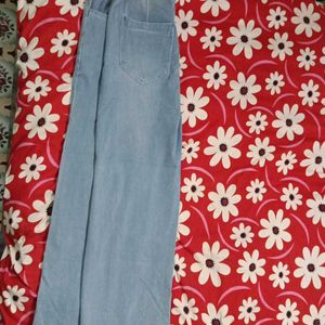 Denim Jeans Trouser Flared Light Blue Colour