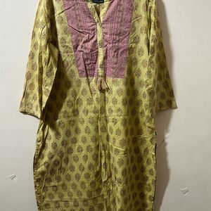 Mixed Lemon Yellow Kurtha