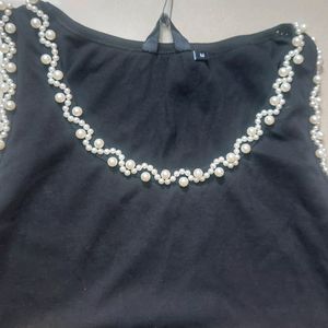 Black Pearl Detail Tank Top(M)