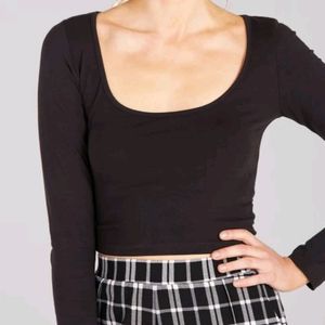 Casual Regular Sleeves Solid Women Black Top