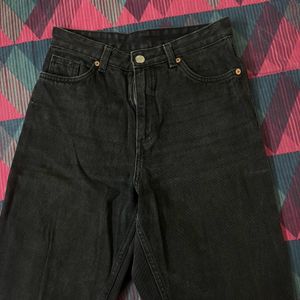 Charcoal Black Monki Mom Jean