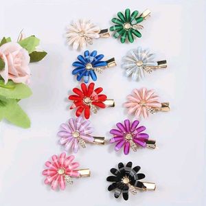 Rhinestone Flower Clips