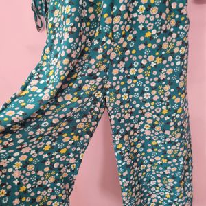 Green Floral Jumpsuit