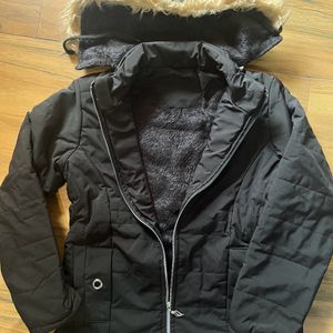 Brand new black girls jacket with detachable hood