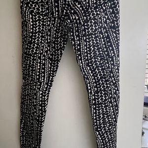 Ladies Slim Pants Black And White