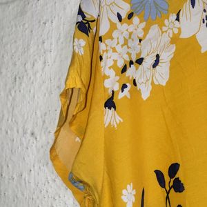 Mustard Floral Top