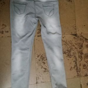 Grey Colour Jeans For Women