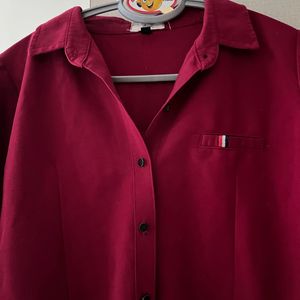 Dark Red Shirt Women