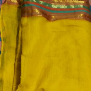 Yellow Saree With Beautiful Border