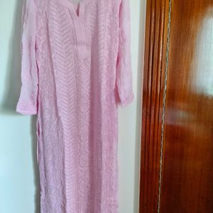 Chiffon Chikankari Kurta Set