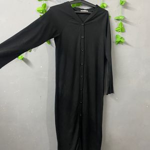 Black Moss Shirt Dress