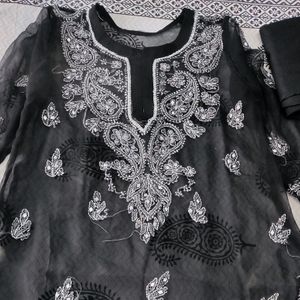 Black Kurti Chikankari