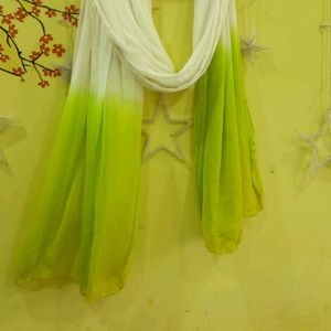 White And Neon Dupatta🤍💚