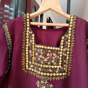 Kurta With Bandhini Pant Duppatta