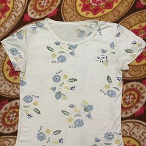 White Cotton Top for Girls