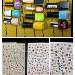 Primium Quality Nails Stickers +10 Nail Polish