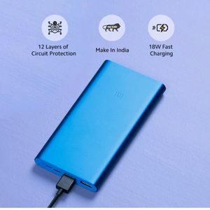 Mi 10000 mAh 18 w Power Bank (Blue, Lithium Polyme