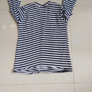 A Black Stripped T-shirt