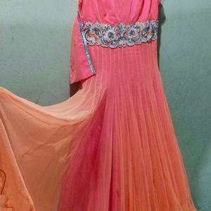 Multi Neon Anarkali Gown