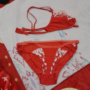 Red Colour  Panty Set